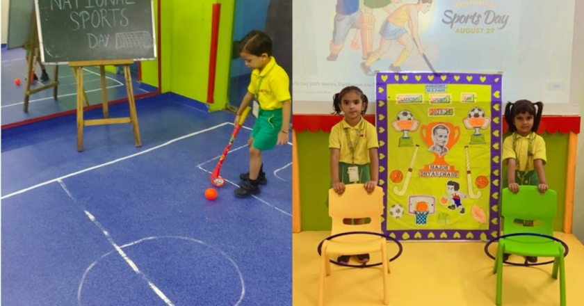 Makoons Play School Celebrates National Sports Day with Zeal in Mansarovar Park & Vaishali Sector-3