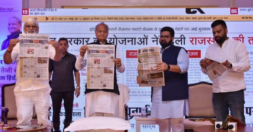 CM Gehlot inaugurates Jaipur editions of Good Morning India’s – ‘India News’, ‘The Daily Guardian’ and ‘The Sunday Guardian’