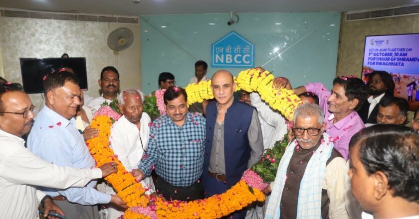 All INDIA NBCC EMPLOYEES ASSOCIATION HOLDS MEGA CELEBRATION RALLY TO WELCOME SHRI K.P.M. SWAMY, THE NEW CMD OF NBCC