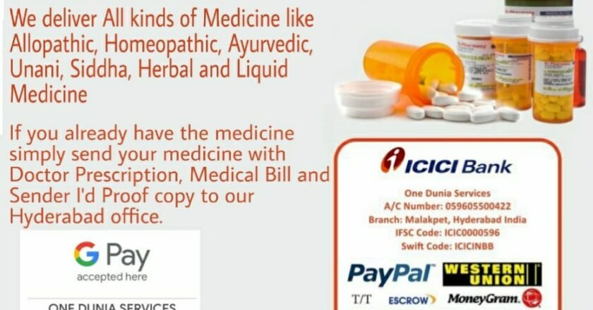 Medicine International Courier Service from India