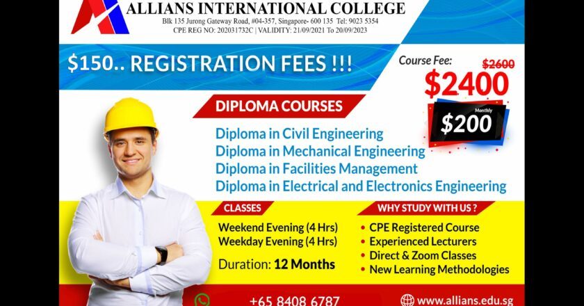 Get low-cost diploma in Electronics & Electrical from Singapore- Allians College