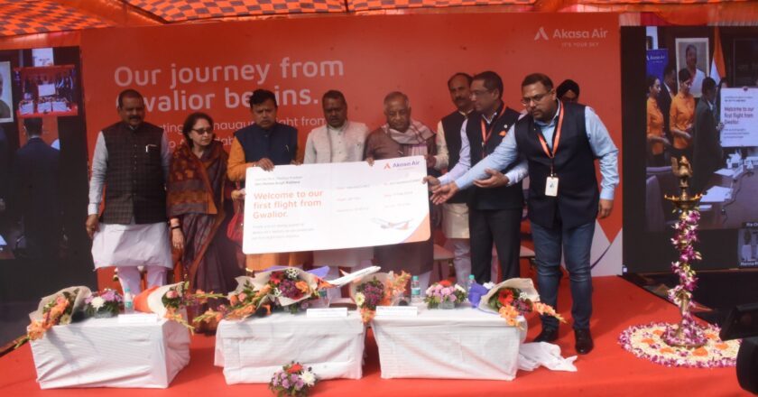 Akasa Air forays into Madhya Pradesh; Commences operations from Gwalior, the 19th destination on its fast growing network
