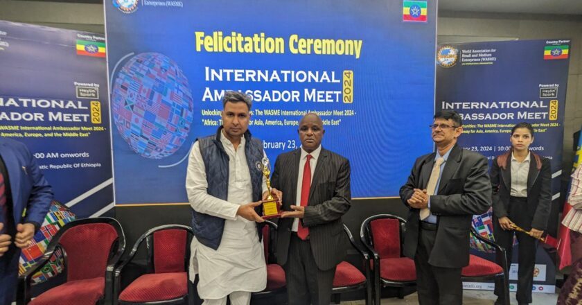 Nishit Kumar (Bablu Chaudhary) was honored by the Ethiopian Embassy for his excellent work in the field of environmental protection.