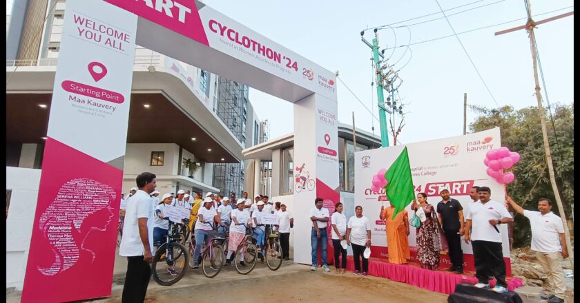 Kauvery Hospital Trichy Organizes Cyclothon for International Women’s Day with Holy Cross College Trichy