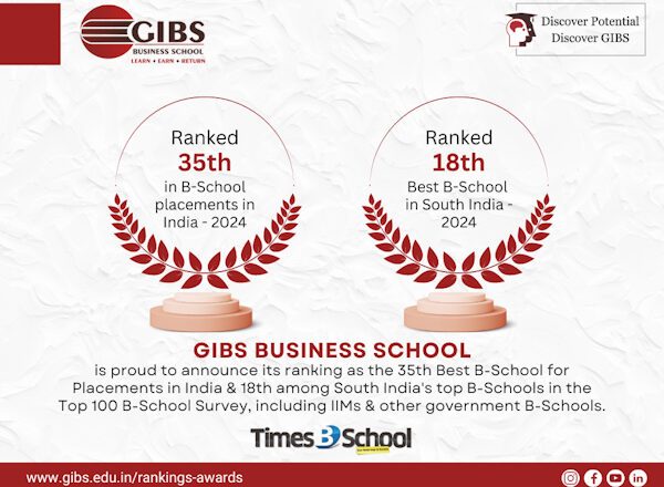 GIBS Business School Achieves Outstanding Rankings in Times B School Survey 2024
