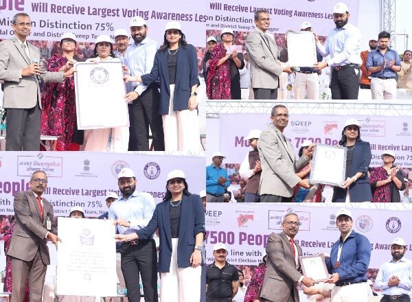 Nagpur District Sets Elite World Records with Voter Awareness Lesson Engaging 8100 Participants