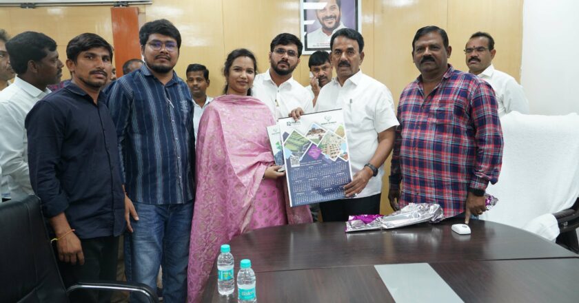 “Minister Jupally Krishna Rao Unveils Nature Lifespace’s Ugadi Calendar; Nature Lifespace Chairman Ramesh Mudu Announces Residential & Farmland Ventures in Hyderabad, Telangana”