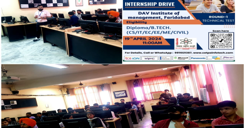 DAVIM, Faridabad collaborate with CETPA Infotech Pvt. Ltd: organizes Internship drive for BCA and MCA Students