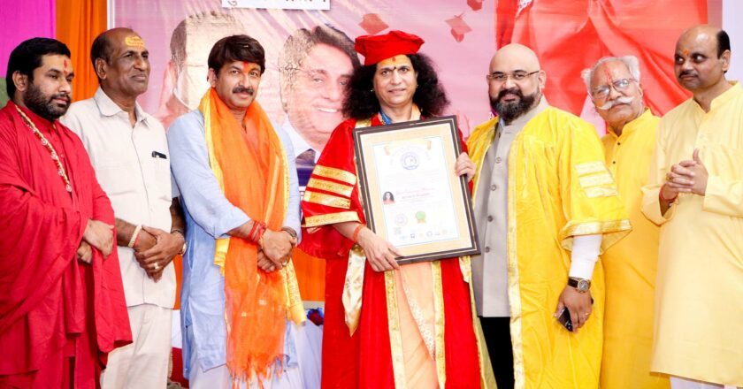 Renowned Spiritual Leader, Sant Indradevji Maharaj, Awarded Honorary Doctorate for Humanitarian Contributions from the American University USA AUGP