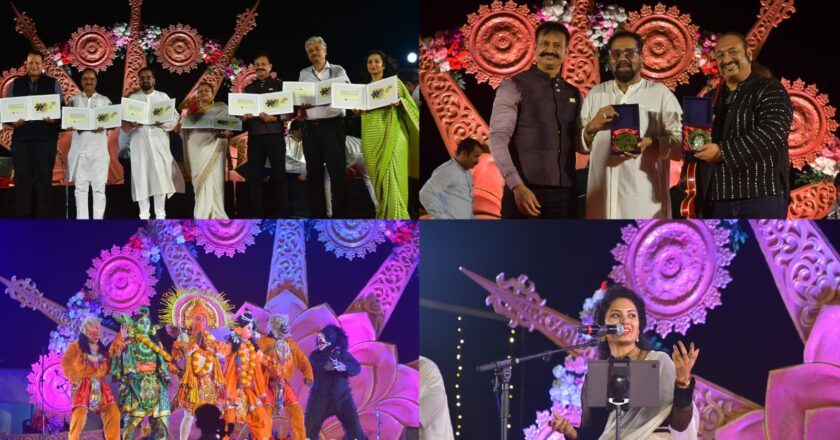 Ironman Supercop Krishna Prakash, Hariharan, Leslee Lewis. Anwesshaa et al unveil Sab Me Ram Shashwat Shri Ram’ Stamp and Shashwat Swar poetry book cover at Radio Pier