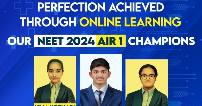 Infinity Learn by Sri Chaitanya becomes the only online platform to secure 3 All India Rank 1 positions with perfect 720 scores in NEET 2024