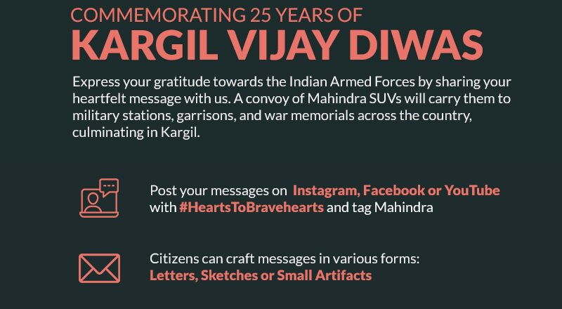 Mahindra Commemorates 25 Years of Kargil Vijay Diwas with ‘Hearts to Bravehearts’ Initiative