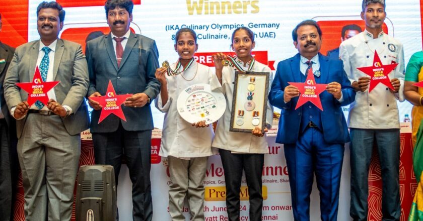 Alagappa University Honors Chennais Amirta’s International Culinary Olympic Winners Sreya Aneesh and Amritha P.Sadan