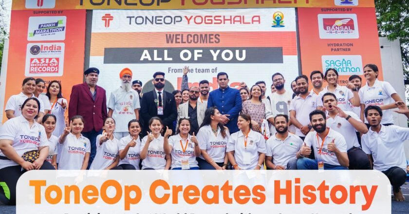 ToneOp Creates History:1960 Participants Set World Record with 108 Surya Namaskar On International Yoga Day