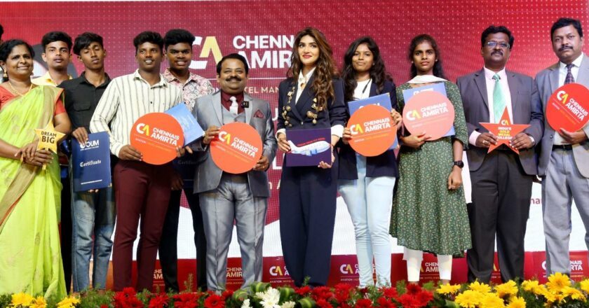 Chennais Amirta Group of Institutions Chairman Mr.R.Boominathan Announced Actress Sreeleela as Brand Ambassador