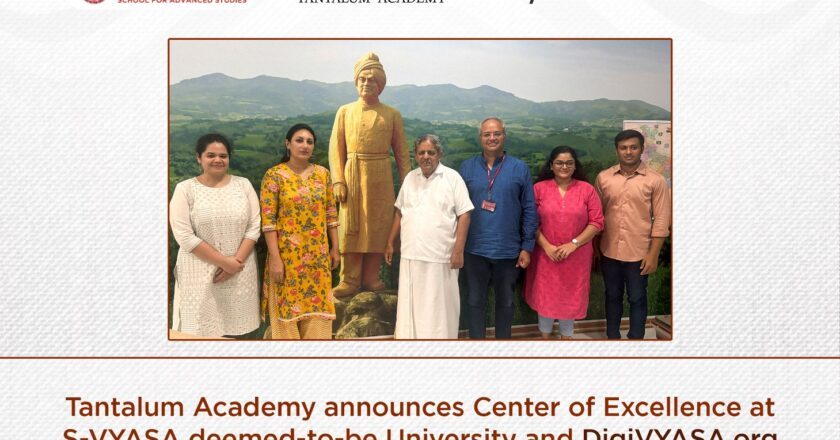 Partnership Between Tantalum Academy and S-VYASA University Brings Yoga and Soft Skills to Indian Education