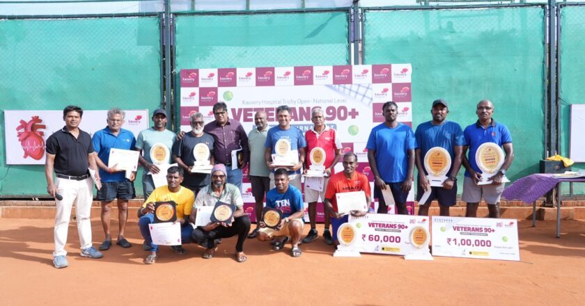 Kauvery Hospital Trichy Open National Level Veterans 90+ Doubles Tennis Championship Concludes with Chennai Duo Clinching Victory
