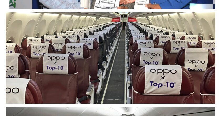Oppo Mumbai in collaboration with Top-10 Retails Pvt. Ltd. Host World’s First In-Flight Phone Unboxing Event