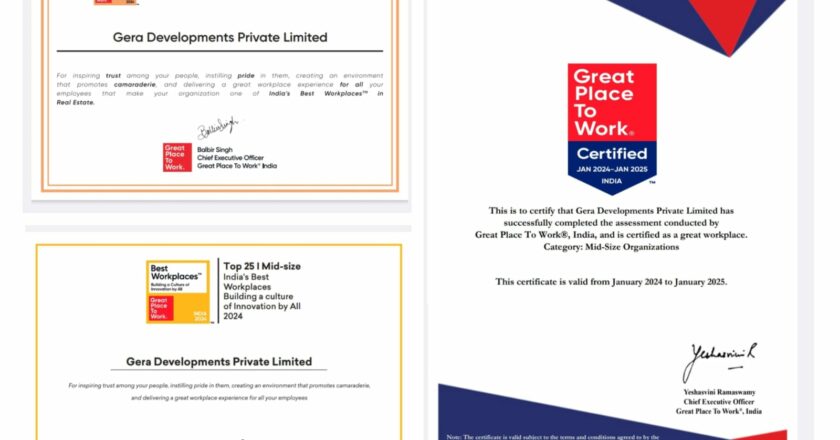 Gera Developments wins India’s Best Workplaces™ in Real Estate 2024 and features in India’s Great Mid-size Workplaces list
