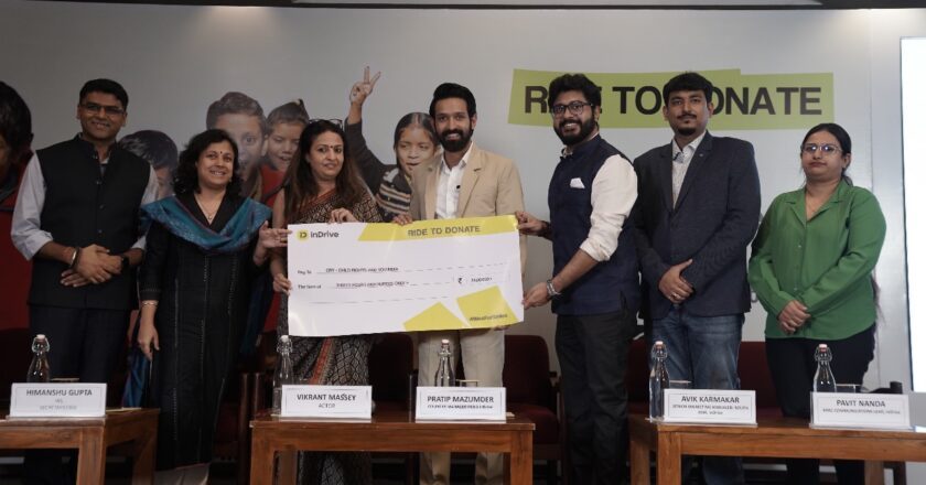 Vikrant Massey supports inDrive’s campaign – “Ride to Donate” in collaboration with Cry India