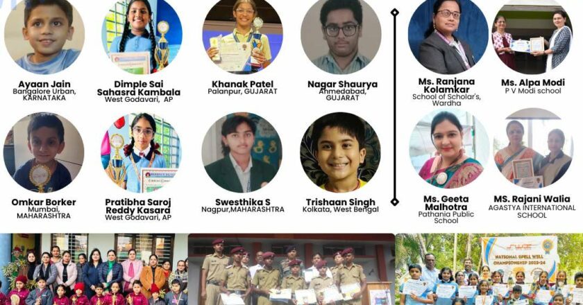 Students and Schools Won around ₹3,00,000 in Cash Prizes and Sponsorships at the 2nd National Spelling Competition Organized by Spell Well India