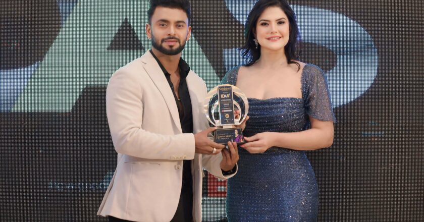 Subham Darjee – Felicitated with Indian Dazzling Award by Bollywood Diva Zareen Khan