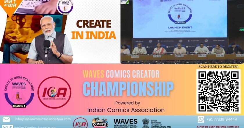 India’s Comics Industry Gains Momentum: Comics Creator Championship under ‘Create in India Challenges’ to revolutionize the industry.