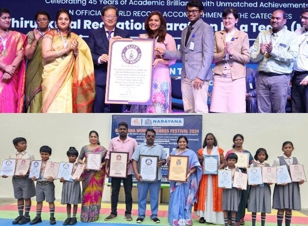 Narayana Group of Schools Showcases Holistic Excellence with Elite World Records in Thirukkural Recitation and Spellathon