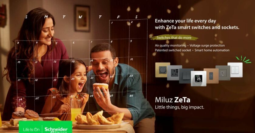 Schneider Electric launches stylish Miluz ZeTa home range of switches and sockets equipped Industry 1st AQI (Air Quality Indicator)