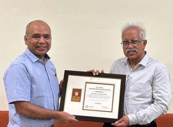 The KnowDis Award for Excellence presented to Professor M. Balakrishnan