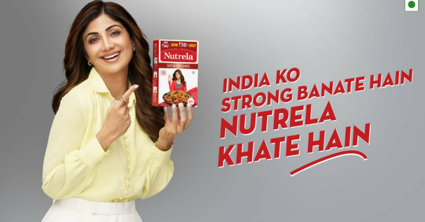 Shilpa Shetty, the newest brand ambassador for Nutrela, is powering the “Making India Stronger” campaign, highlighting the versatility of their 52% protein-rich soya products.