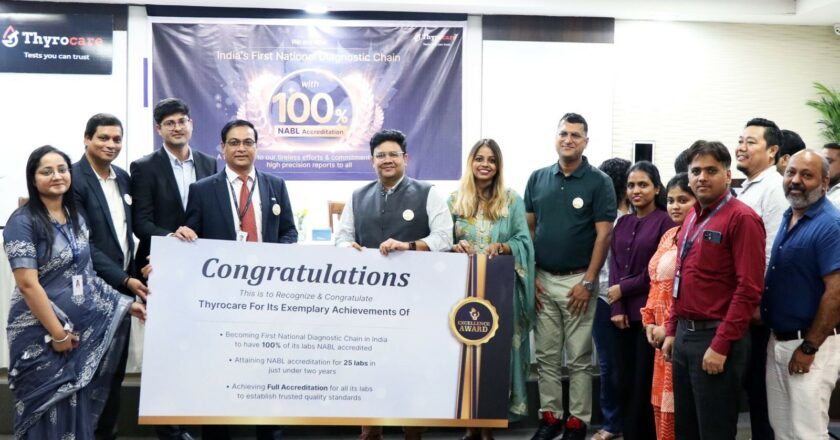Thyrocare Sets Benchmark as The First National Diagnostic Chain with 100% of its Labs with NABL Accreditation