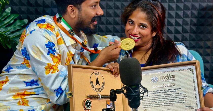 First Indian Malayali Podcaster Achieves Global Milestone with Record-Breaking Studio Setup