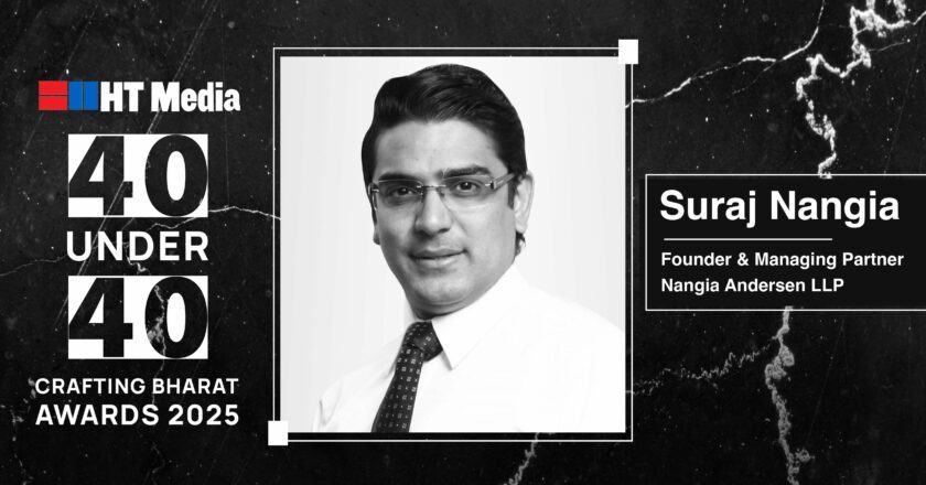 Suraj Nangia Honored with Hindustan Times 40 Under 40 Award for Pioneering Leadership and Innovation