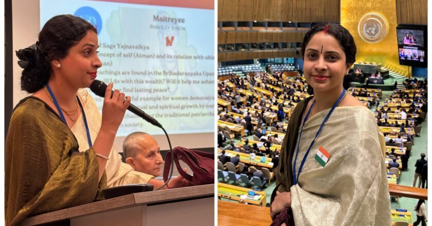 “United Nation Hosts Smt Renuka Pundrik Goswami for Vedic Empowered Women. Recognised Nimai Pathshala at the event”