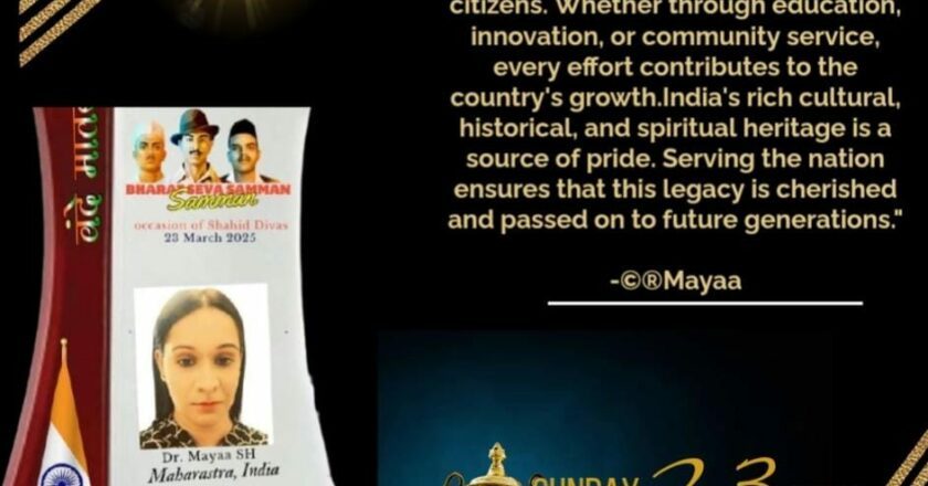 It’s A Bharat Seva Ratna Samman 2025 For Mayaa SH