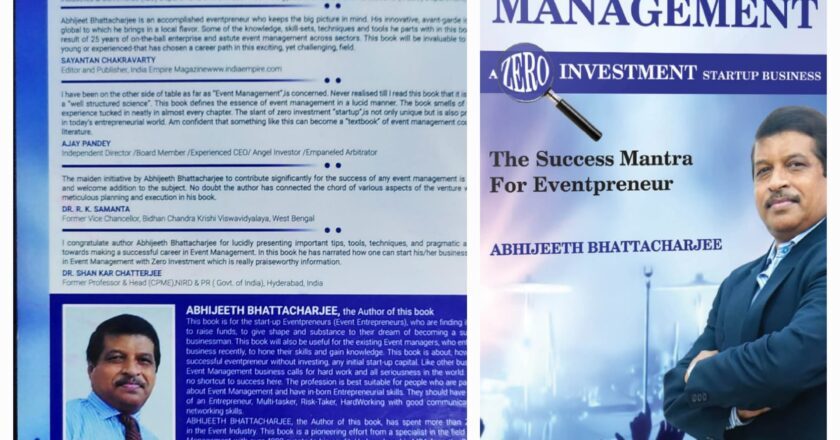 Abhijeeth Bhattacharjee’s Book on Event Management Lauded by the Indian Entertainment Industry in 2025.