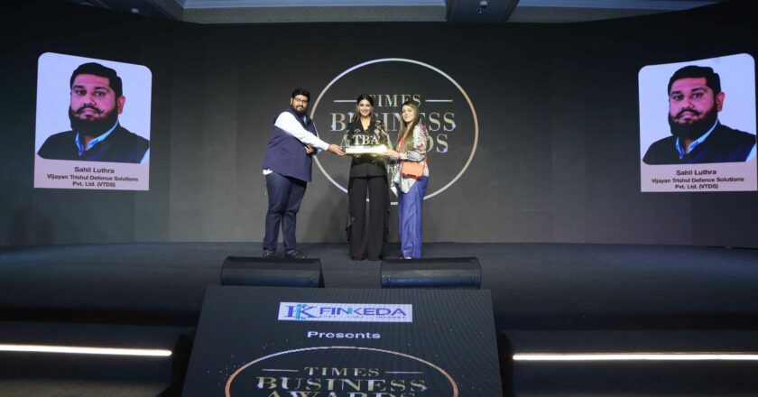 Vijayan Trishul Defence Solutions Honoured with ‘Excellence in Contribution to Make in India’ Award at Times Business Awards North 2025