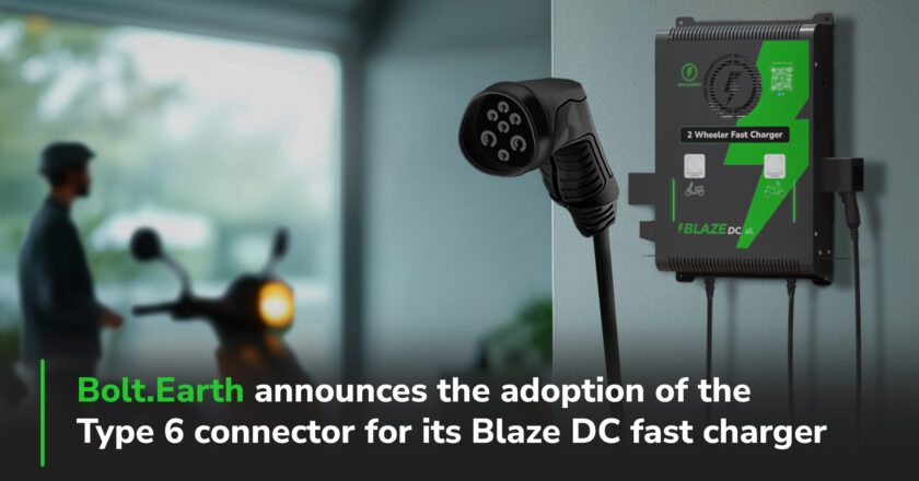 Bolt.Earth announces the adoption of the Type 6 connector for its Blaze DC fast charger