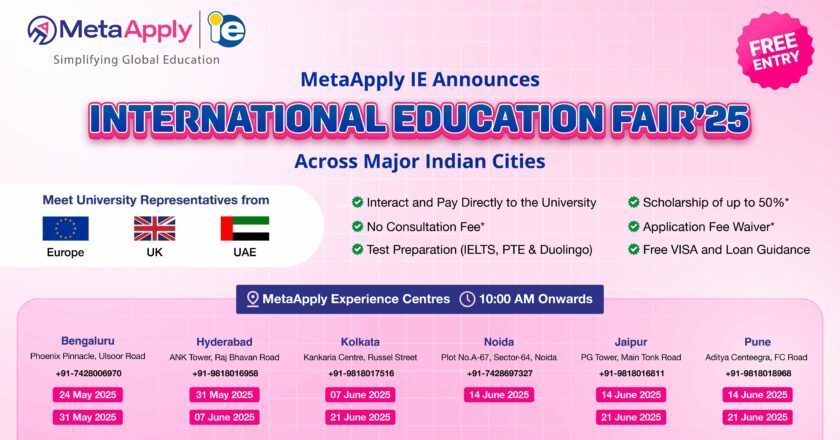 MetaApply IE is set to host International Education Fair 2025 Across Major Indian Cities