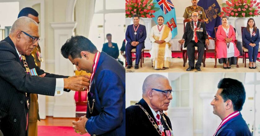 Bollywood singer Sumeet Tappoo conferred Companion of the Order of Fiji for humanitarian excellence