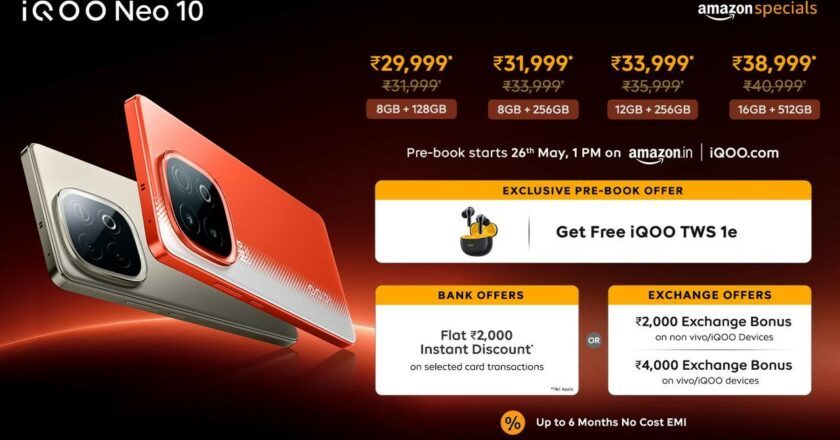 iQOO Introduces iQOO Neo 10, India’s First Smartphone Powered by the latest Snapdragon 8s Gen 4 processor