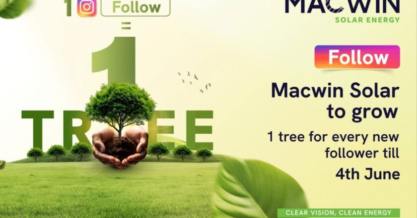 Macwin Solar Energy Launches “One Follow, One Tree” Campaign to Celebrate World Environment Day