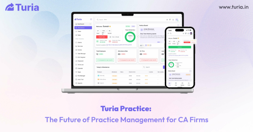 Turia, an IIM Lucknow Incubated Startup, Unveils Future-Ready Interface for Turia Practice: Paving the Way for AI to Revolutionize Practice Management for Chartered Accountants