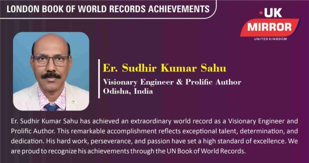 Sudhir Kumar Sahu, Civil Engineer India, Financial Literacy expert, Hirakud Dam Engineer, Stock Market Author India, Engineering and Finance leader, Odisha Engineer Awards, Stock Market books India, E