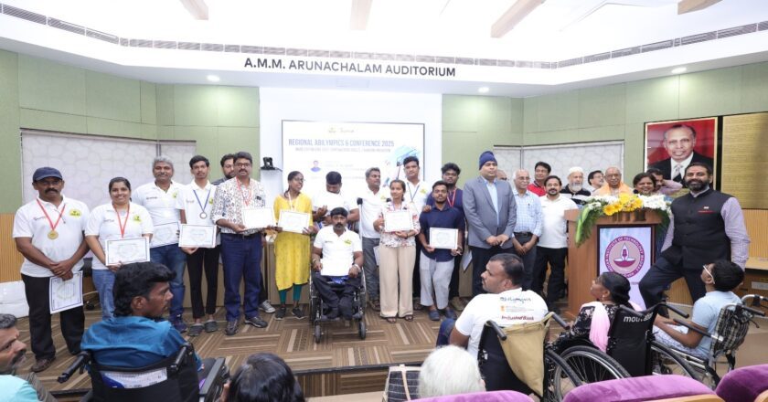 NAAI’s South Zone Abilympics in Chennai Spotlights Vocational Skills of Persons with Disabilities; 14 Medalists to Compete Nationally