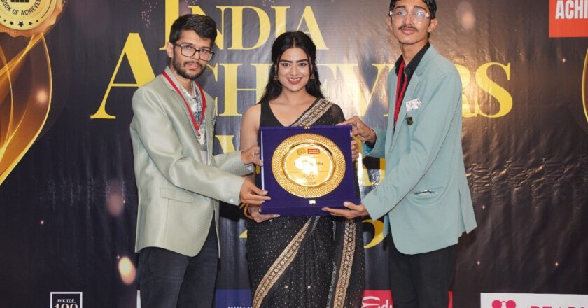 Telugu Actress Priyanka Sharma Attends India Achievers Awards 2025 Hosted by India Book of Achievements in Hyderabad
