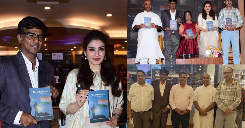 Raveena Tandon Launches The Bravehearts by Author Ramachandran Srinivasan, Revealing Indian Army’s Most Inspiring Reformative Mission