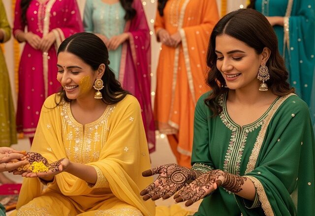 Salwar Suits for Haldi & Mehendi: Vibrant and Functional Picks