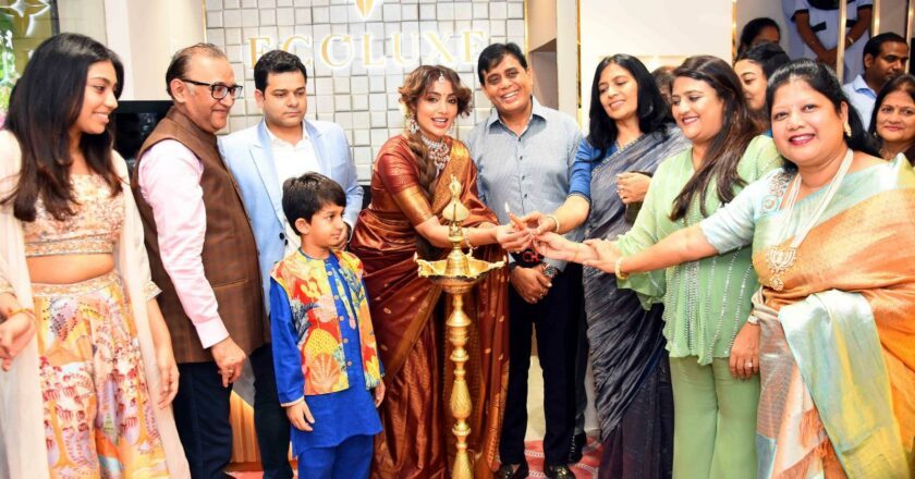 Actress Tejaswi Madivada & Praveen Vedmutha launched Ecoluxe’s diamond jewellery shop at MG Road, Vijayawada